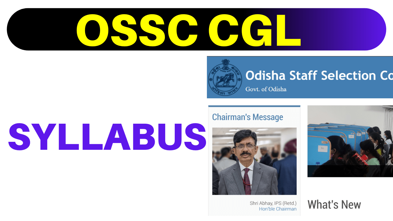 Read more about the article OSSC CGL Syllabus 2024 !! Exam & Question Pattern 2024