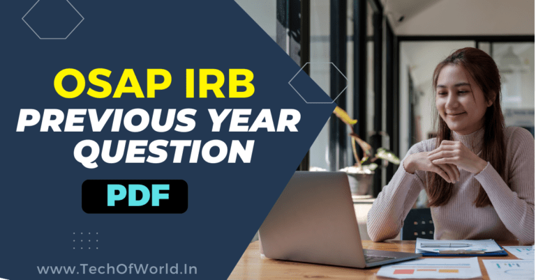 OSAP IRB Previous Year Question 2024 PDF Free Download