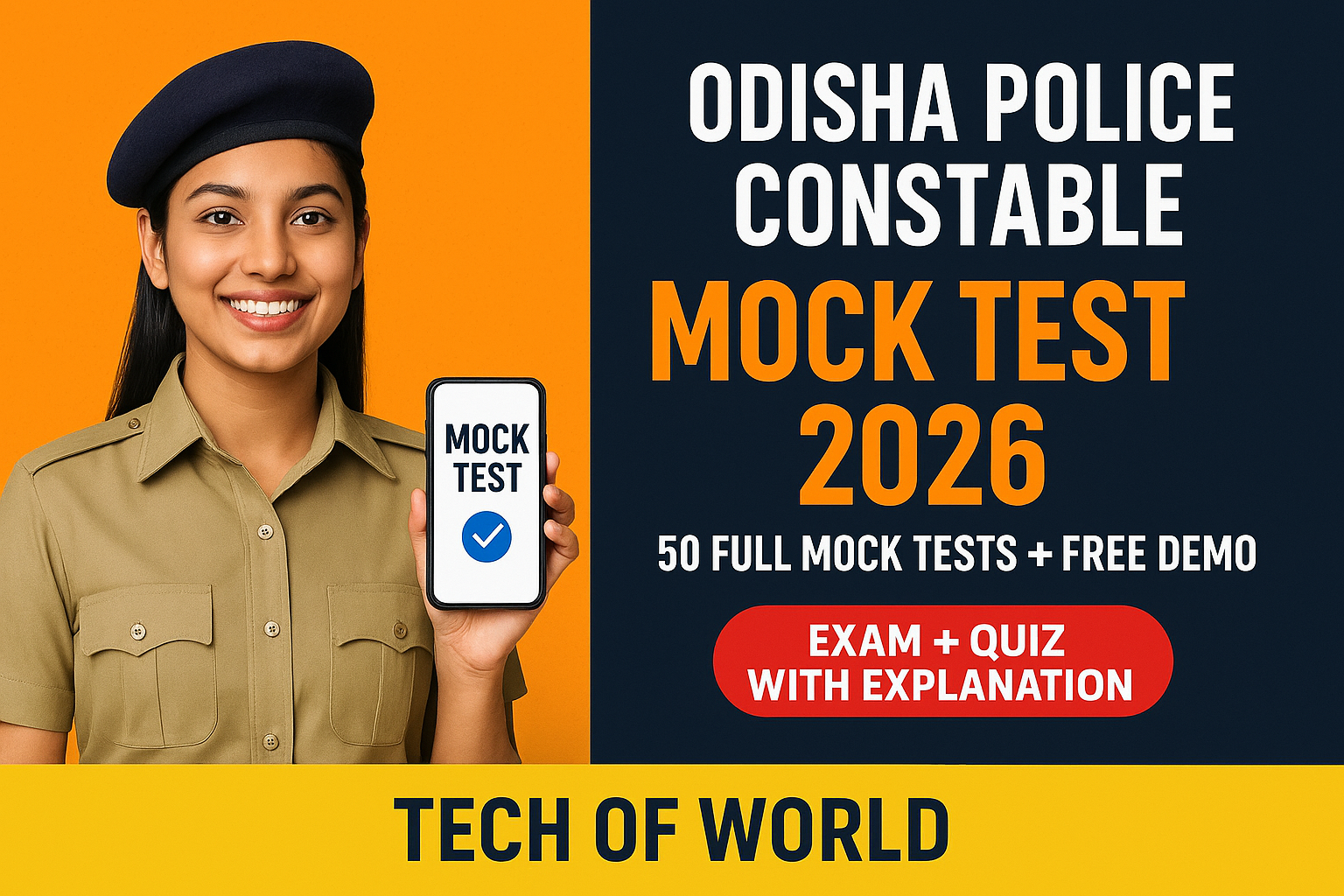 Read more about the article Odisha Police Constable Mock Test 2026 – 50 Full Mock Test & Free Demo PDF
